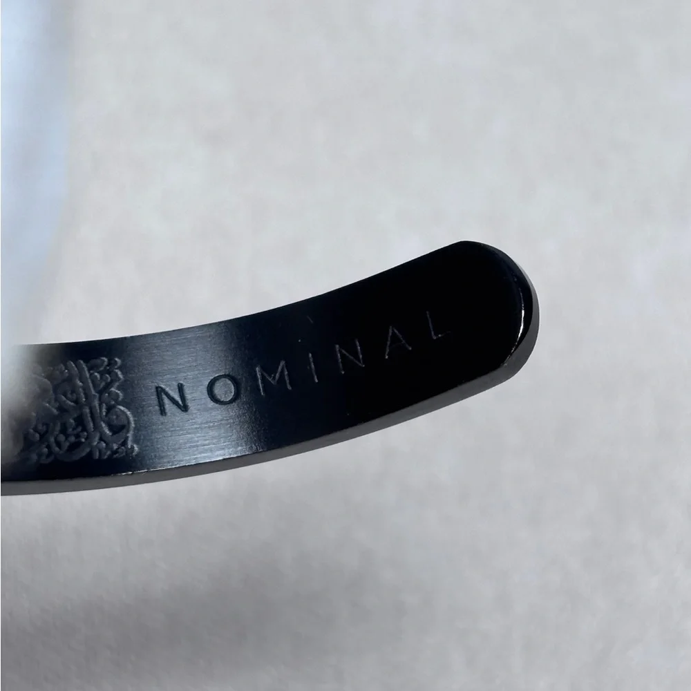 Nominal Youth Boy’s Ayatul Kursi Cuff Black Stainless Steel Inscription Bracelet